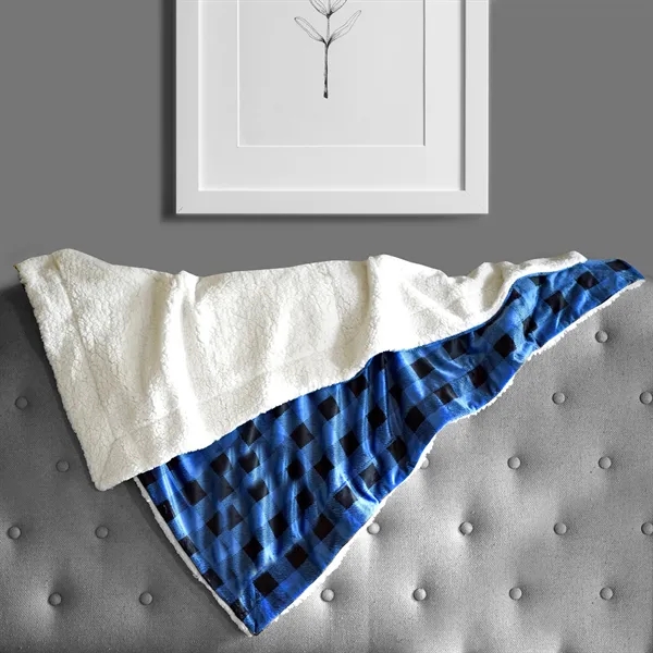 50" x 60" blanket with super soft micro mink on one... from ASI 68507 The Magnet Group / The Bag Factory®