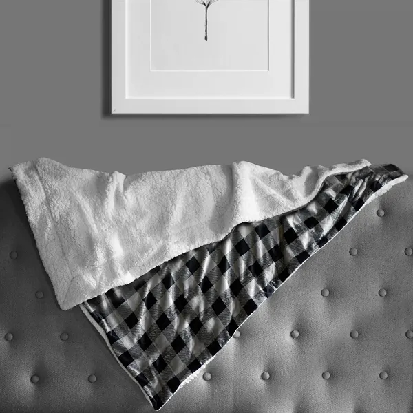 50" x 60" blanket with super soft micro mink on one... from ASI 68507 The Magnet Group / The Bag Factory®