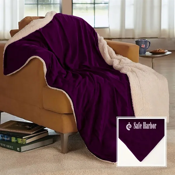 50" x 60" blanket with super soft micro mink on one... from ASI 68507 The Magnet Group / The Bag Factory®