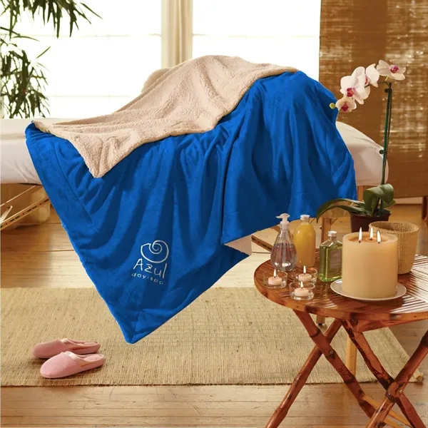 50" x 60" blanket with super soft micro mink on one... from ASI 68507 The Magnet Group / The Bag Factory®