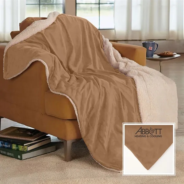 50" x 60" blanket with super soft micro mink on one... from ASI 68507 The Magnet Group / The Bag Factory®