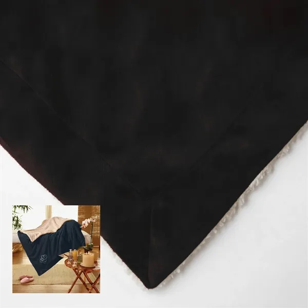 50" x 60" blanket with super soft micro mink on one... from ASI 68507 The Magnet Group / The Bag Factory®