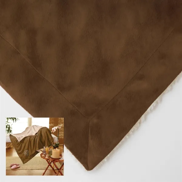 50" x 60" blanket with super soft micro mink on one... from ASI 68507 The Magnet Group / The Bag Factory®