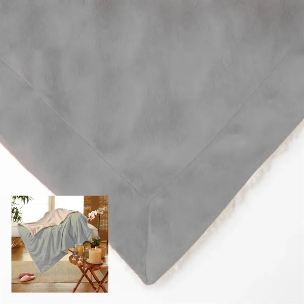 50" x 60" blanket with super soft micro mink on one... from ASI 68507 The Magnet Group / The Bag Factory®