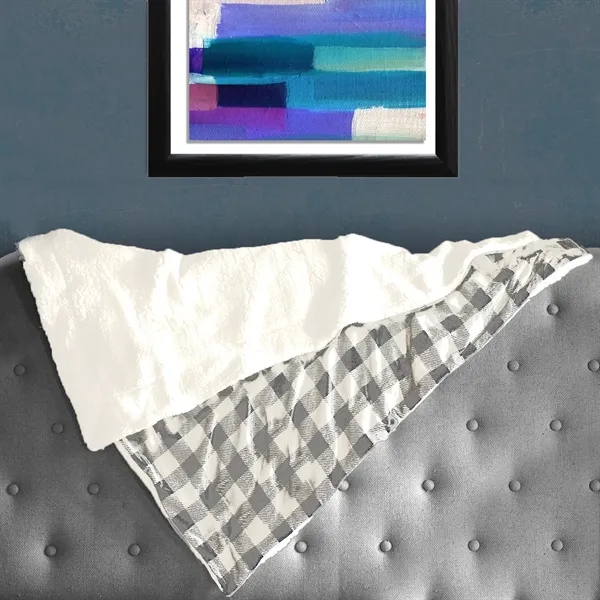 50" x 60" blanket with super soft micro mink on one... from ASI 68507 The Magnet Group / The Bag Factory®