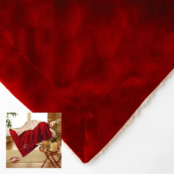 50" x 60" blanket with super soft micro mink on one... from ASI 68507 The Magnet Group / The Bag Factory®