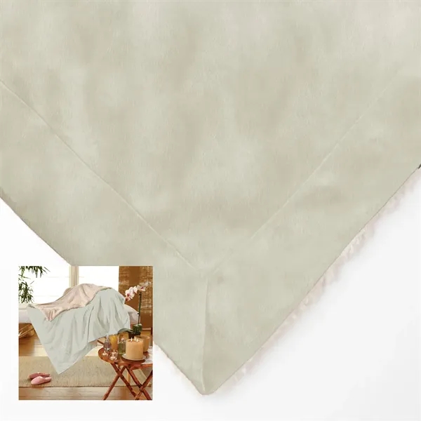 50" x 60" blanket with super soft micro mink on one... from ASI 68507 The Magnet Group / The Bag Factory®
