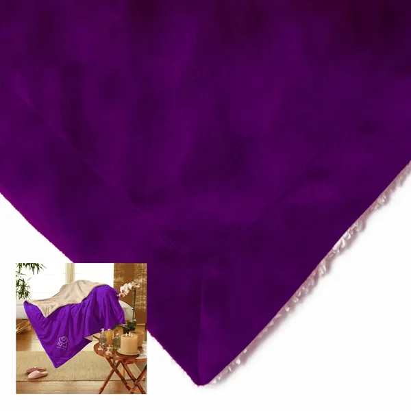 50" x 60" blanket with super soft micro mink on one... from ASI 68507 The Magnet Group / The Bag Factory®