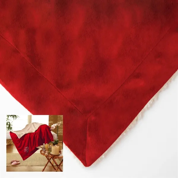 50" x 60" blanket with super soft micro mink on one... from ASI 68507 The Magnet Group / The Bag Factory®