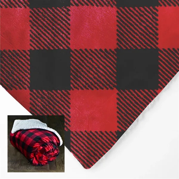 50" x 60" blanket with super soft micro mink on one... from ASI 68507 The Magnet Group / The Bag Factory®