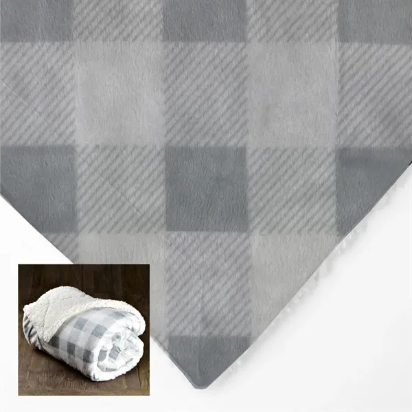 50" x 60" blanket with super soft micro mink on one... from ASI 68507 The Magnet Group / The Bag Factory®