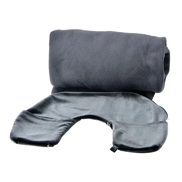 2-in-1 polyester travel pillow and blanket.... from ASI 68507 The Magnet Group / The Bag Factory®