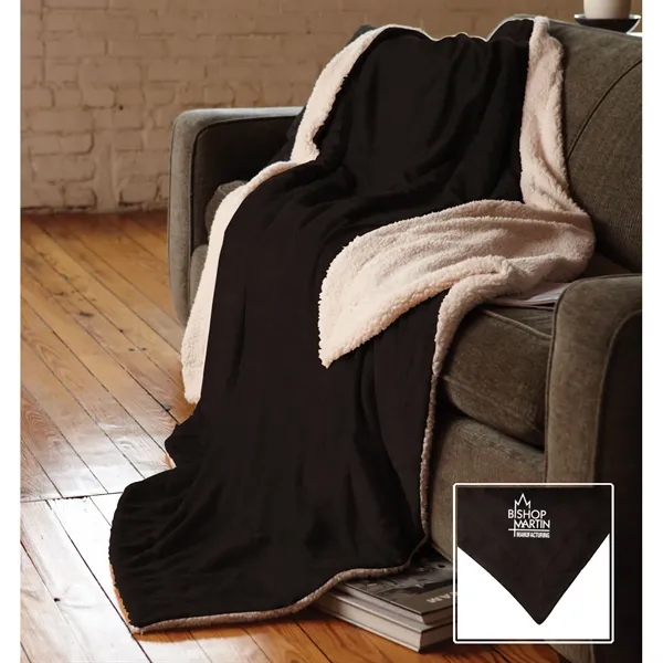60" x 72" oversized blanket with ultra-soft micro mink on one... from ASI 68507 The Magnet Group / The Bag Factory®