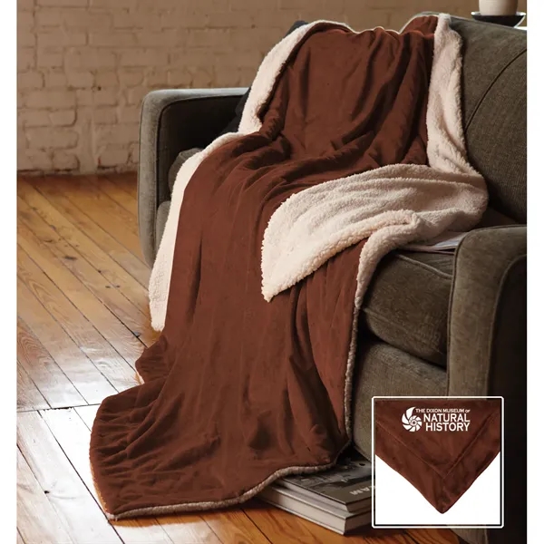 60" x 72" oversized blanket with ultra-soft micro mink on one... from ASI 68507 The Magnet Group / The Bag Factory®