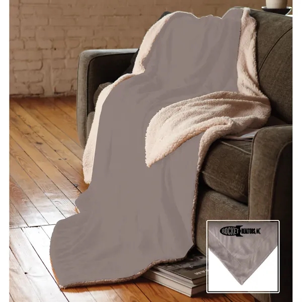 60" x 72" oversized blanket with ultra-soft micro mink on one... from ASI 68507 The Magnet Group / The Bag Factory®