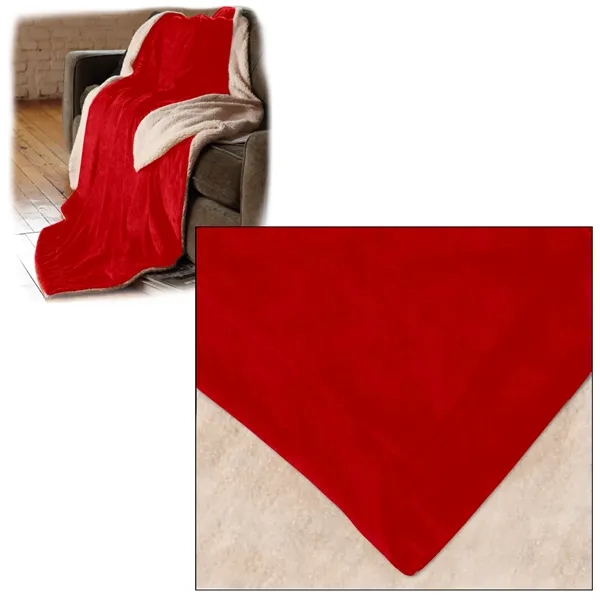 60" x 72" oversized blanket with ultra-soft micro mink on one... from ASI 68507 The Magnet Group / The Bag Factory®