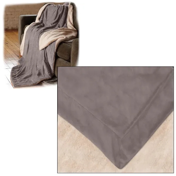 60" x 72" oversized blanket with ultra-soft micro mink on one... from ASI 68507 The Magnet Group / The Bag Factory®