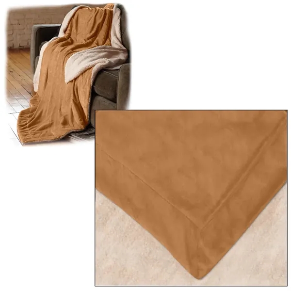 60" x 72" oversized blanket with ultra-soft micro mink on one... from ASI 68507 The Magnet Group / The Bag Factory®