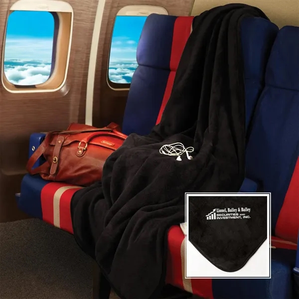 50" x 60" micro-plush fleece blanket.... from ASI 68507 The Magnet Group / The Bag Factory®