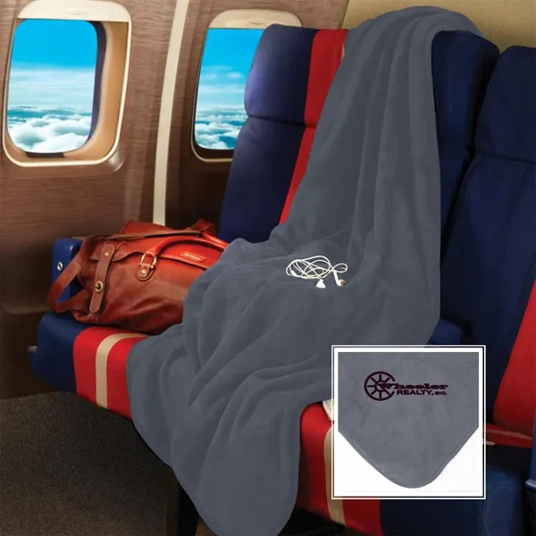 50" x 60" micro-plush fleece blanket.... from ASI 68507 The Magnet Group / The Bag Factory®