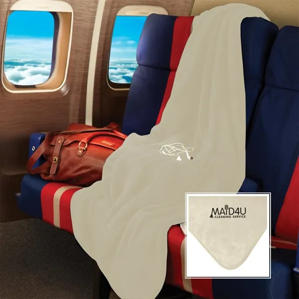 50" x 60" micro-plush fleece blanket.... from ASI 68507 The Magnet Group / The Bag Factory®