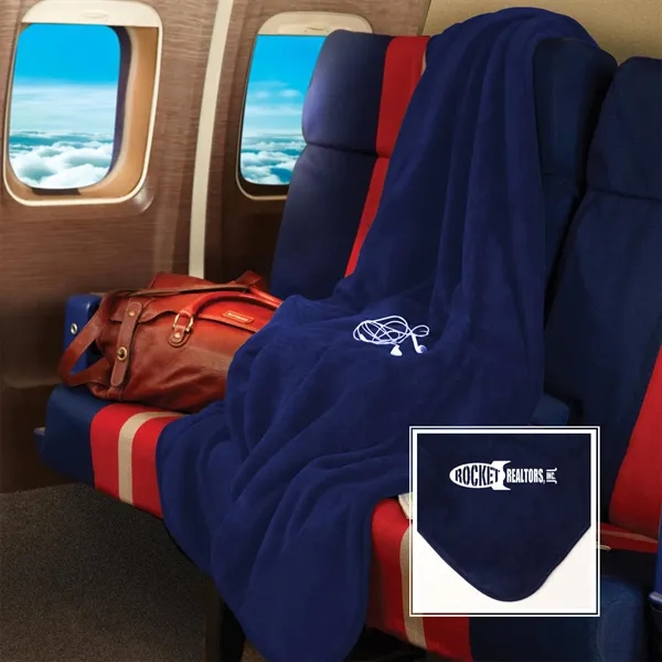 50" x 60" micro-plush fleece blanket.... from ASI 68507 The Magnet Group / The Bag Factory®