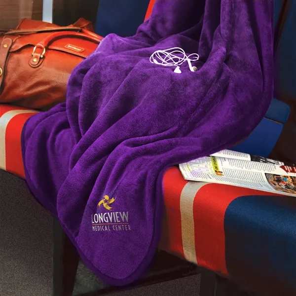 50" x 60" micro-plush fleece blanket.... from ASI 68507 The Magnet Group / The Bag Factory®