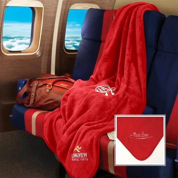 50" x 60" micro-plush fleece blanket.... from ASI 68507 The Magnet Group / The Bag Factory®