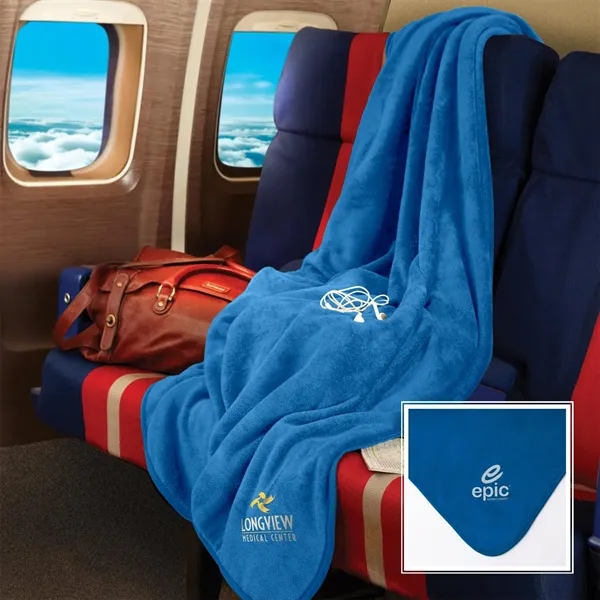 50" x 60" micro-plush fleece blanket.... from ASI 68507 The Magnet Group / The Bag Factory®