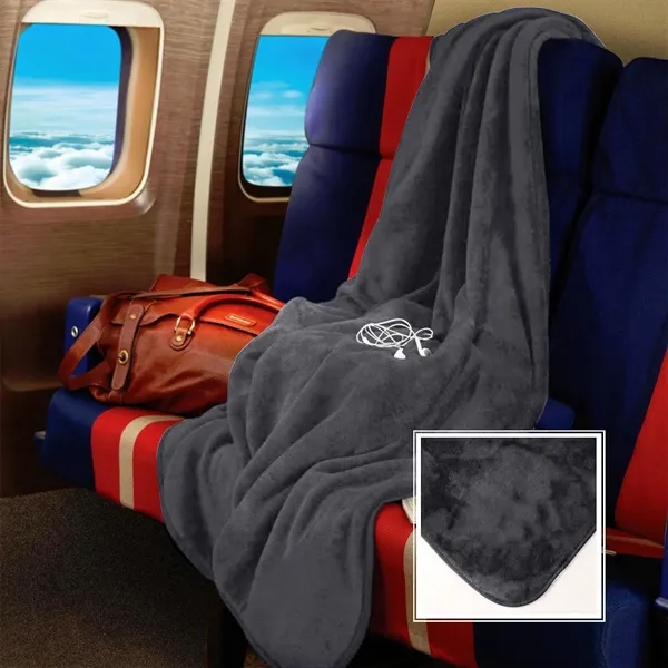 50" x 60" micro-plush fleece blanket.... from ASI 68507 The Magnet Group / The Bag Factory®