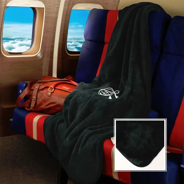 50" x 60" micro-plush fleece blanket.... from ASI 68507 The Magnet Group / The Bag Factory®