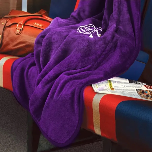 50" x 60" micro-plush fleece blanket.... from ASI 68507 The Magnet Group / The Bag Factory®