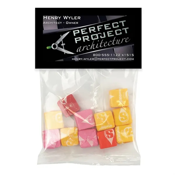 Small header pack filled with Skittles® candies; includes a four color... from ASI 68507 The Magnet Group / The 1919 Candy Company