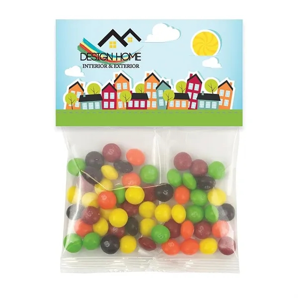 Small header pack filled with Skittles® candies; includes a four color... from ASI 68507 The Magnet Group / The 1919 Candy Company