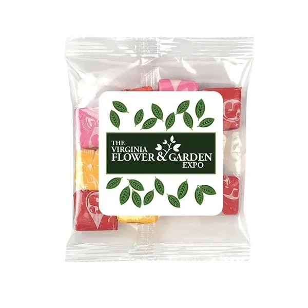 4" x 4" small snack bags filled with your choice of... from ASI 68507 The Magnet Group / The 1919 Candy Company