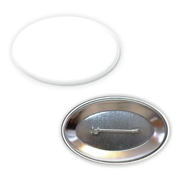 1.75" x 2.75" oval shaped button with safety pin backing and... from ASI 68507 The Magnet Group / Innovations by Magnet™