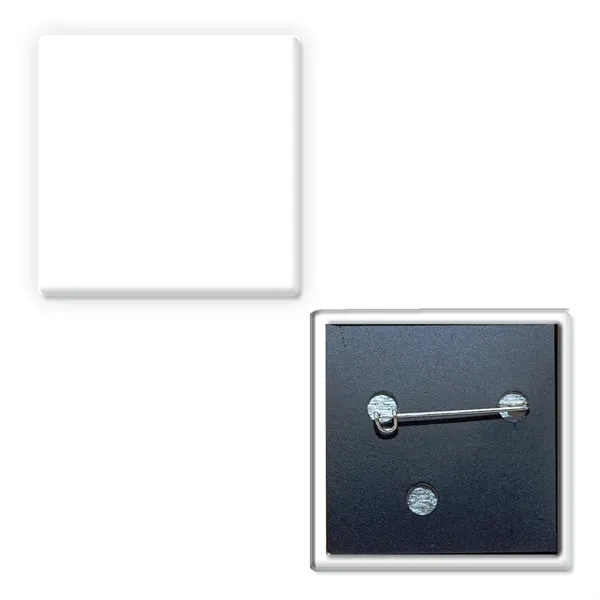 2" x 2" square button with safety pin backing and full... from ASI 68507 The Magnet Group / Innovations by Magnet™