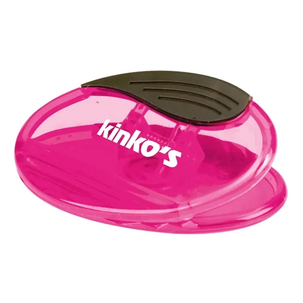 Oval shaped magnetic power clip with real rubber handles and customization... from ASI 68507 The Magnet Group / Innovations by Magnet™