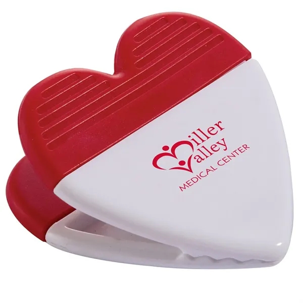 Heart shaped power clip with strong magnet, real rubber handles and... from ASI 68507 The Magnet Group / Innovations by Magnet™