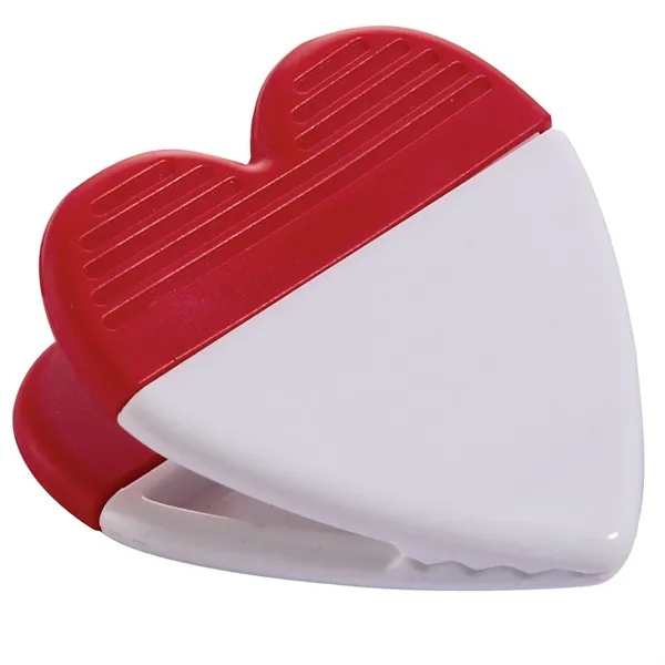 Heart shaped power clip with strong magnet, real rubber handles and... from ASI 68507 The Magnet Group / Innovations by Magnet™