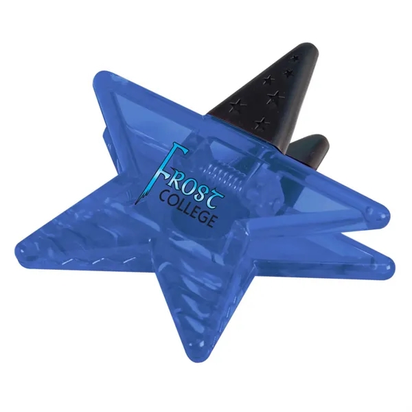 Star shaped power clip with strong magnet, translucent design and customization... from ASI 68507 The Magnet Group / Innovations by Magnet™