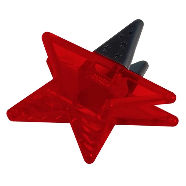 Star shaped power clip with strong magnet, translucent design and customization... from ASI 68507 The Magnet Group / Innovations by Magnet™