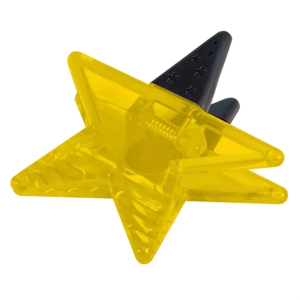 Star shaped power clip with strong magnet, translucent design and customization... from ASI 68507 The Magnet Group / Innovations by Magnet™
