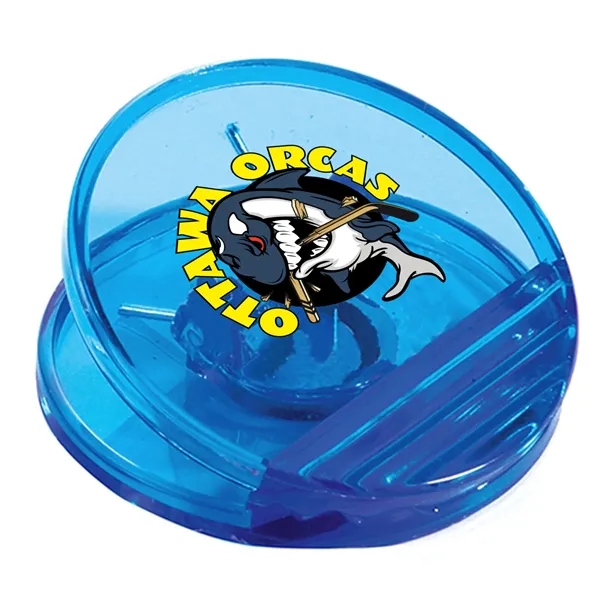 Circle shaped power clip with strong magnetic backing and large imprint... from ASI 68507 The Magnet Group / Innovations by Magnet™