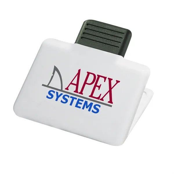 Rectangle power clip with strong magnetic backing and large imprint area.... from ASI 68507 The Magnet Group / Innovations by Magnet™