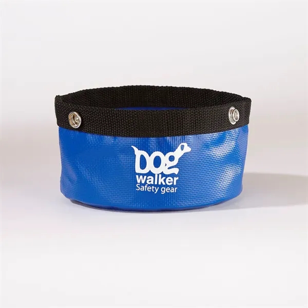 Collapsible travel dog food bowl made of waterproof tarpaulin.... from ASI 68507 The Magnet Group / Perfect Line