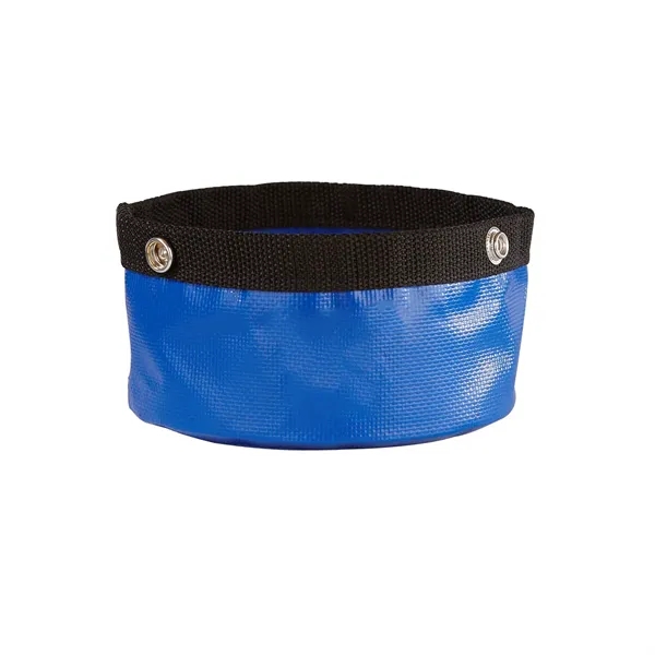 Collapsible travel dog food bowl made of waterproof tarpaulin.... from ASI 68507 The Magnet Group / Perfect Line