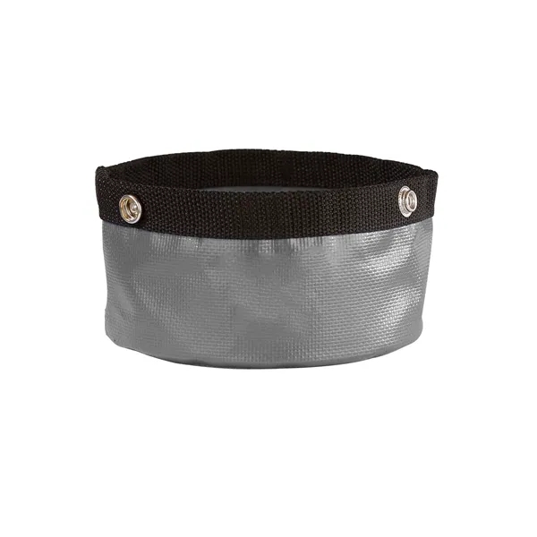 Collapsible travel dog food bowl made of waterproof tarpaulin.... from ASI 68507 The Magnet Group / Perfect Line