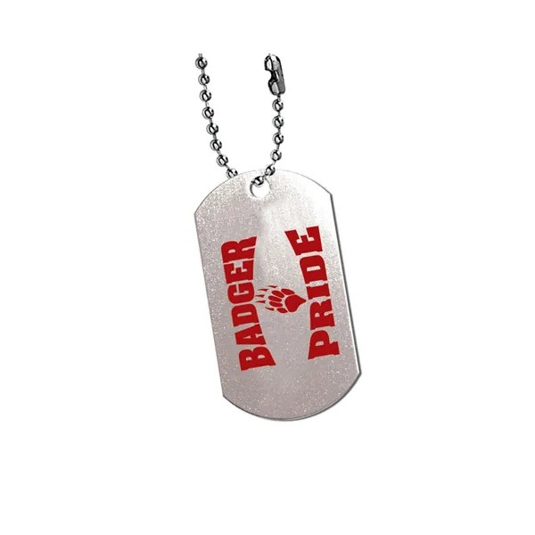 Anodized aluminum dog tag with 34" chain.... from ASI 68507 The Magnet Group / Perfect Line
