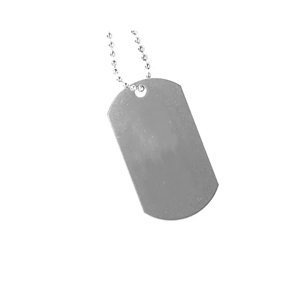 Anodized aluminum dog tag with 34" chain.... from ASI 68507 The Magnet Group / Perfect Line